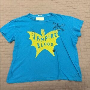 MOTHER Blue and Yellow Vampire Blood Tee